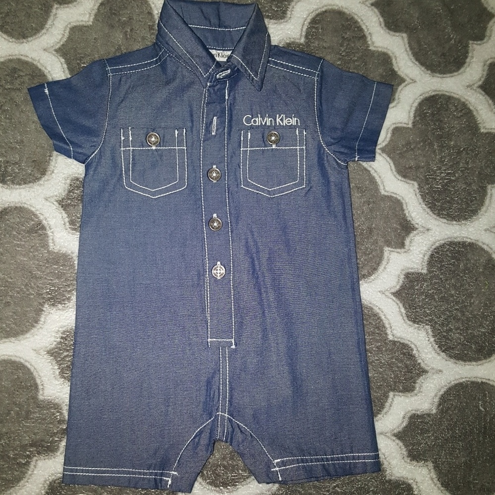 Calvin Klein Infant Baby Boy Romper 0-3 Months
